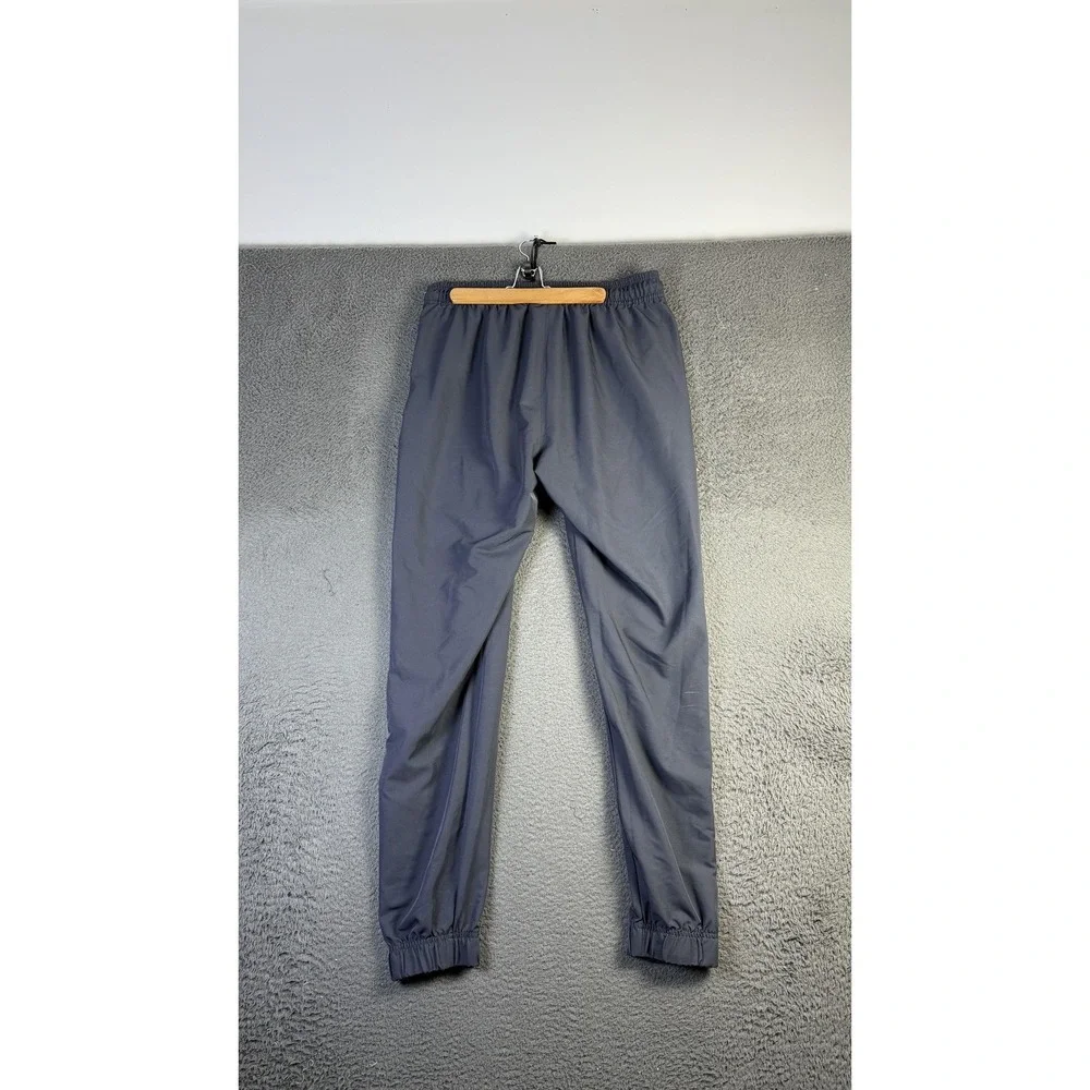 Reebok Pants Mens Medium Gray Joggers Zip Pockets Elastic Cuffs Athletic Running